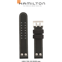 Hamilton Leder Khaki Aviation Band-set Leder-schwarz-22/22 H690.706.100 - schwarz