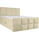 Leonique Boxspringbett »Timeo«, in den Breiten 120,140,160 & 180 cm erhältlich beige