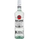 BACARDÍ Carta Blanca White Rum, 37,5% Vol., 70 cl/700 ml, der legendäre weiße Karibik-Rum aus dem Hause BACARDÍ, perfekt für Cocktails (Packung mit 6)