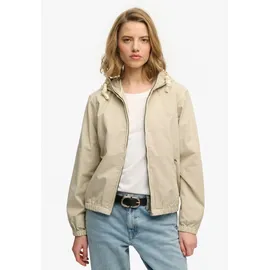 Superdry Damen Washed Twill Jacke mit Kapuze Peyote Beige 38 - 38