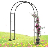 GueTTO Rosenbogen Hochzeitsbogen Gartenbogen Rankhilfe Torbogen Pergola aus Metall stabil wetterfest 200cm 180cm 160cm 140cm 120cm breit Rosenbogen Aus Edelstahl,W180*H220cm