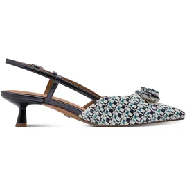 TAMARIS Damen Sling Pump mit Stilettoabsatz, blau, 38 EU