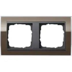 Gira Abdeckrahmen 2fach klar braun 0212768