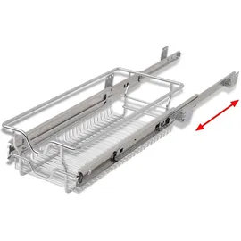 vidaXL Einbauschublade Korbauszug 2 Stk. Silbern 300 mm