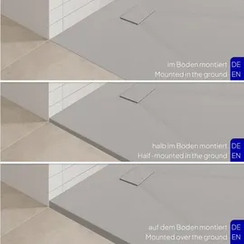iflair SMC Duschwanne 80x80 cm flach Grau