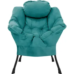 ML-Design Sessel Relaxsessel Loungesessel Wohnzimmersessel Ohrensessel Baumwolle Petrol
