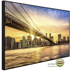 papermoon Infrarotheizung »EcoHeat - Brooklyn Bridge Sonnenuntergang«, Matt-Effekt - bunt