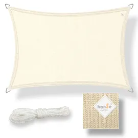 Hanse hanSe® Sonnensegel Sonnenschutz, Wetterschutz wetterbeständig, HDPE Gewebe, UV-Schutz Rechteck, 2x3m Creme,