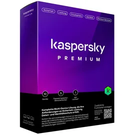 Kaspersky Lab Kaspersky Premium 2024 PKC 10 Geräte 1 Jahr DE Win Android iOS
