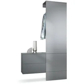 Vladon Carlton Garderobe 105 x 193 x 35 cm grau