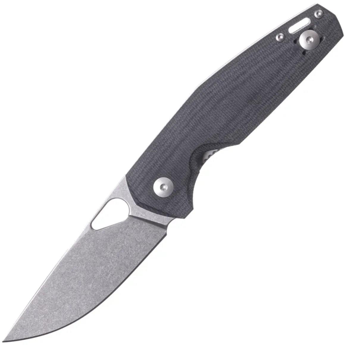 Giant Mouse ACE Nimbus V3 Double Black Canvas Micarta / Stonewash Magnacut NIMBUS-V3-DB