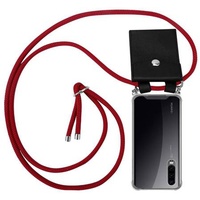 Cadorabo Schutzhülle für Huawei P30 Hülle in Rot Handy Kette Kordel abnehmbares Etui