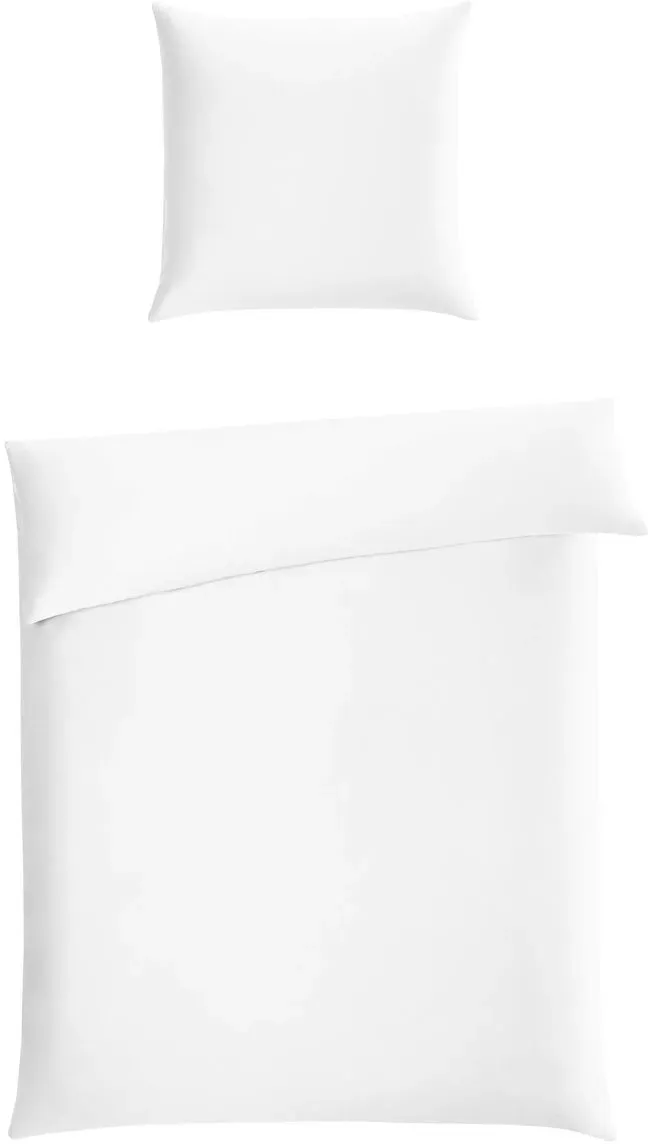Casea Bettwäsche Barcelona 240 x 220 cm Satin Weiß