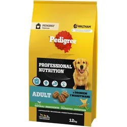 PEDIGREE® Adult Professional Nutrition 12kg mit Geflügel und Gemüse - Trockenvollnahrung für ausgewachsene Hunde großer und mittlerer Rassen