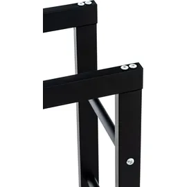 TPFLiving Kaminholzständer Kerry-II Metall 25 x 100 x 100 cm Schwarz