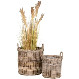 VCM Korbset Gili 2er Set 40 x 40 x 40 cm braun