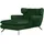 KAWOLA Relaxsessel CHARME Cord 130 x 95 x 160 cm Smaragdgrün mit Kissen