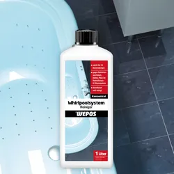 WEPOS Whirlpoolsystem Reiniger, 1 l, Konzentrat für Whirlpools & Wannen, Reinigung & Desinfektion, Biozid