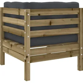 vidaXL Garten-Sofagarnitur 7-tlg. Kiefernholz imprägniert braun