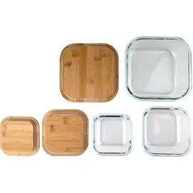 ideoon home Hochwertige Vorratsdosen 2-tlg. Transparent/Braun