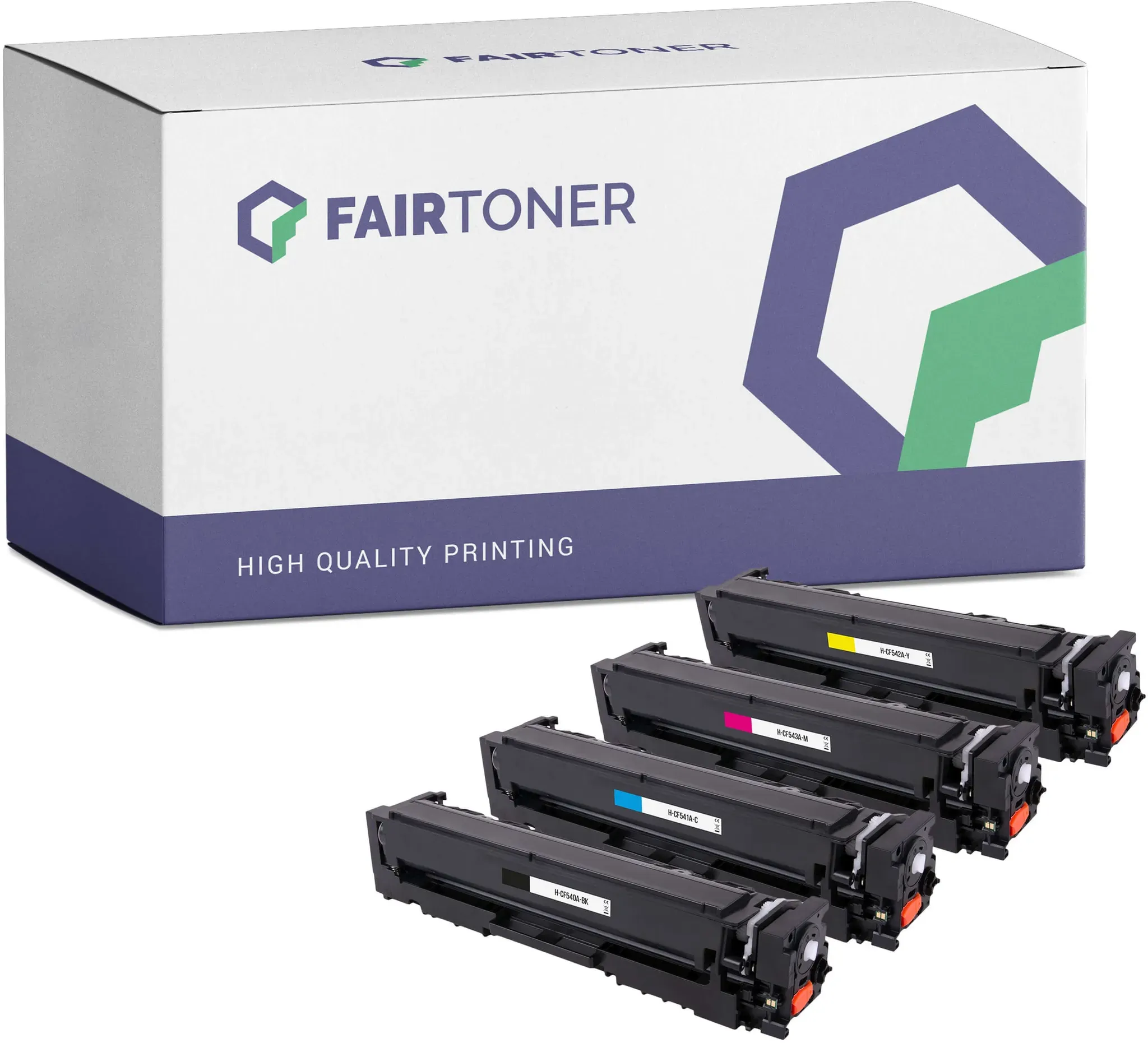 4er Multipack Set Kompatibel für HP CF540A-CF543A Toner