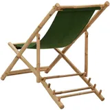 vidaXL Liegestuhl 60 x 123 x 93 cm braun/grün 1 St.