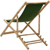 vidaXL Liegestuhl 60 x 123 x 93 cm braun/grün 1 St.