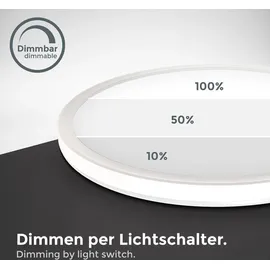 B.K.Licht LED Panel Ø29,3 cm - Weiß