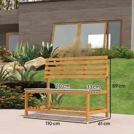 Outsunny 2-Sitzer 110 x 61 x 89 cm Beige