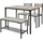 ML-Design Esstisch Set 4-teilig, Sonoma-Eiche, Esszimmertisch mit 2 Stühlen 1 Bank, Essgruppe für 4 Personen, Sitzgruppe Küchentisch Metallrahmen, Bartisch Set, Esszimmergruppe für Küche Esszimmer