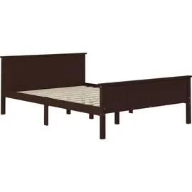 vidaXL Massivholzbett 120 x 200 cm Braun