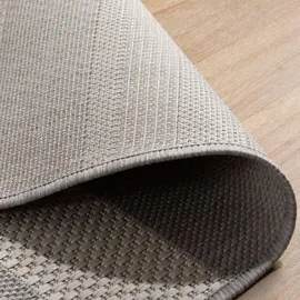 Steffensmeier Outdoorteppich, Grau, Textil, Gestreift, Rechteckig, 280x380 cm wasserabweisend, Teppiche , Böden, Teppiche, Outdoorteppiche