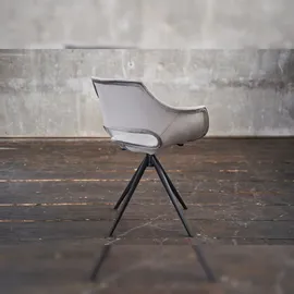 KAWOLA Zaja Velvet drehbar grau