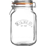 Kilner Quadratisches Bügelverschluss, Glas, 2 Liter, Einmachglas