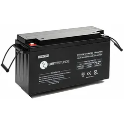 WATTSTUNDE® Akku AGM12-150 12V VRLA AGM Batterie 150Ah C10