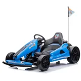 TPFLiving Elektro-Kinderquad eDrift Car - Akku: 2 x 12 Volt/7Ah, Belastbarkeit 60 kg, Kinderauto - Elektroauto - Elektro-Gokart - Farbe: blau blau