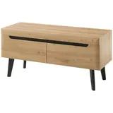 furn.design TV-Lowboard in Artisan Eiche schwarz TV-Unterteil skandinavisch 107 x 50 cm