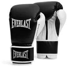 EVERLAST Powerlock OG Boxhandschuhe (Schwarz/Weiß), Boxsack-, Training & Sparring-Handschuhe mit Klettverschluss, Schaumstoffpolsterung, ergonomischer Griff – authentische Everlast Ausrüstung