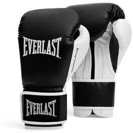 EVERLAST Powerlock OG Boxhandschuhe (Schwarz/Weiß), Boxsack-, Training & Sparring-Handschuhe mit Klettverschluss, Schaumstoffpolsterung, ergonomischer Griff – authentische Everlast Ausrüstung