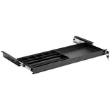 SOTech CAVO Dokumentenschublade abschließbar aus Stahl 740 x 250 mm inkl. Schubladeneinsatz schwarz, Unterbauschublade