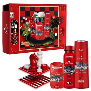 Old Spice Spielebox Geschenkset für Männer mit Night Panther Deo Stick 50ml, Deodorant Body Spray 150ml, Duschgel 250ml & 3 Brettspielen