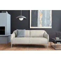 W.SCHILLIG 2,5-Sitzer sally Design-Sofa, Loungesofa, bequem, schmale Armlehnen, Breite 194cm, mit Metallfüßen in Bronze pulverbeschichtet, Breite 194 cm weiß