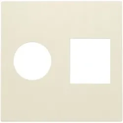 Niko Züblin 100-65702 Abdeckung für Einfach Koaxialanschluss und Netzwerkverbindung RJ45, cream 10065702