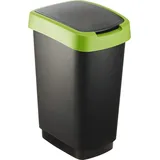 Rotho Abfalleimer 25l mit Deckel, Kunststoff (PP) BPA-frei, grün, 25l (33.3 x 25.2 cm)