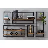 SIT Möbel Wandregal-Set 5-teilig 120 x 25 x 75 cm Antikschwarz