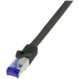 Logilink C6A073S RJ45 Patchkabel CAT 6a S/FTP 5.00m Schwarz 1St.