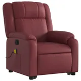 vidaXL Massagesessel mit Aufstehhilfe Kunstleder 95 x 99 x 95 cm Weinrot