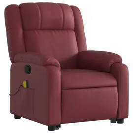 vidaXL Massagesessel mit Aufstehhilfe Kunstleder 95 x 99 x 95 cm Weinrot