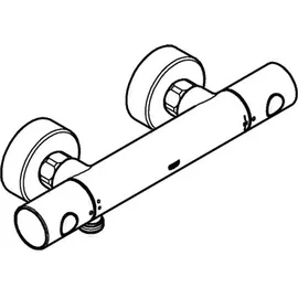 Grohe Grohtherm 800 Cosmopolitan Thermostat-Brausebatterie, DN 15, S-Anschlüsse, chrom,