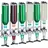 Relaxdays Barbutler Wand, Portonierer für 6 Flaschen, Profi Portionierer 3 cl, Bar Accessoire, HBT: 53x36x11 cm, silber